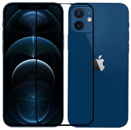 YOFO HD D+ Edge to Edge Full Screen Coverage Tempered Glass for iPhone 12 Mini - Full Glue Gorilla Glass (Black)