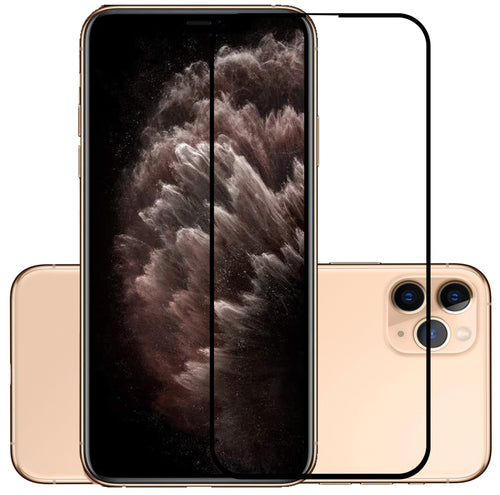 YOFO HD D+ Edge to Edge Full Screen Coverage Tempered Glass for iPhone 11 Pro Max - Full Glue Gorilla Glass (Black)