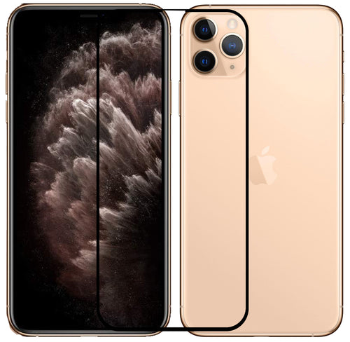 YOFO HD D+ Edge to Edge Full Screen Coverage Tempered Glass for iPhone 11 Pro Max - Full Glue Gorilla Glass (Black)