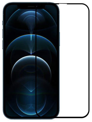 YOFO HD D+ Edge to Edge Full Screen Coverage Tempered Glass for iPhone 12 Pro Max- Full Glue Gorilla Glass (Black)