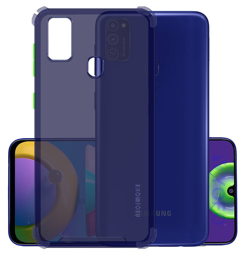 YOFO Silicon Flexible Smooth Matte Back Cover for Samsung M21 / M30s(Blue)