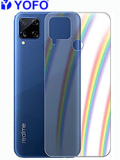 YOFO Rainbow Effect Anti Scratch Back Screen Guard for Realme C15