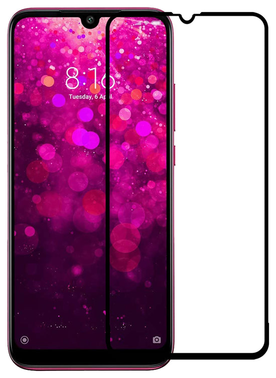 YOFO HD D+ Edge to Edge Full Screen Coverage Tempered Glass for Redmi Y3 Full Glue Gorilla Glass (Black)