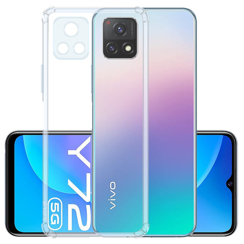 YOFO Back Cover for Vivo Y72 (5G) (Flexible|Silicone|Transparent|Shockproof|Camera Protection)