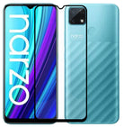 YOFO HD D+ Edge to Edge Full Screen Coverage Tempered Glass for Narzo 30A - Full Glue Gorilla Glass (Black)