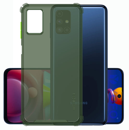 YOFO Silicon Flexible Smooth Matte Back Cover for Samsung M51(Green)