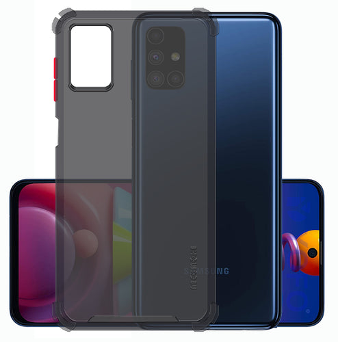 YOFO Silicon Flexible Smooth Matte Back Cover for Samsung M51(Smoke)