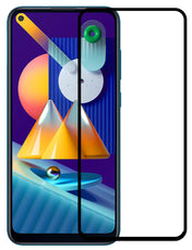 YOFO HD D+ Edge to Edge Full Screen Coverage Tempered Glass for Samsung Galaxy A11 / M11 - Full Glue Gorilla Glass (Black)