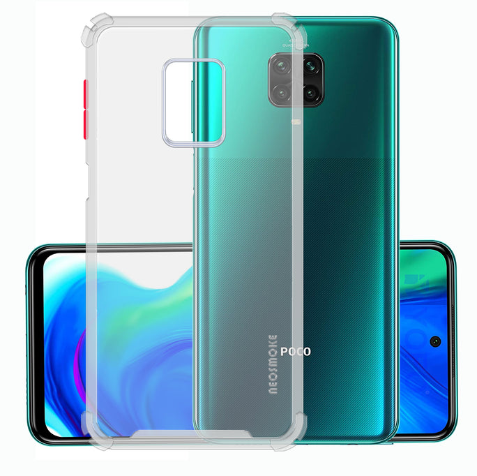 YOFO Silicon Flexible Smooth Matte Back Cover for MI Note 9 Pro/Note 9 Pro Max/Poco M2 Pro(Transparent)