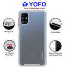YOFO Silicon Flexible Smooth Matte Back Cover for Samsung M51(Transparent)