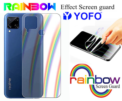 YOFO Rainbow Effect Anti Scratch Back Screen Guard for Realme C15