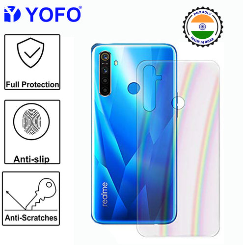 YOFO Rainbow Effect Anti Scratch Back Screen Guard for Realme 5