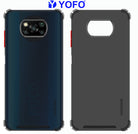 YOFO Silicon Flexible Smooth Matte Back Cover for Poco X3(Smoke)