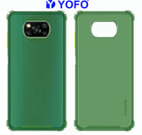 YOFO Silicon Flexible Smooth Matte Back Cover for Poco X3(Green)
