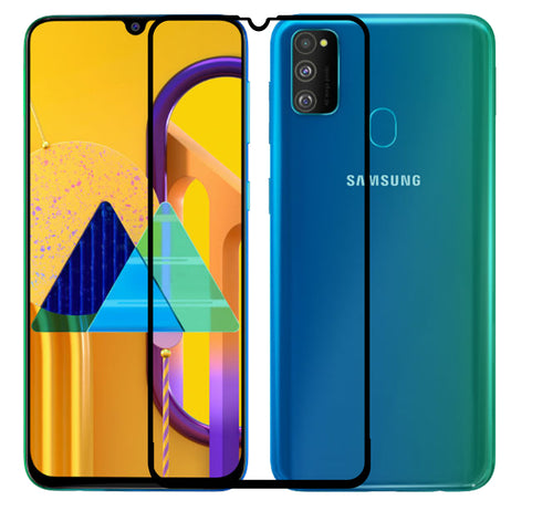 YOFO HD D+ Edge to Edge Full Screen Coverage Tempered Glass for Samsung Galaxy M30s - Full Glue Gorilla Glass (Black)