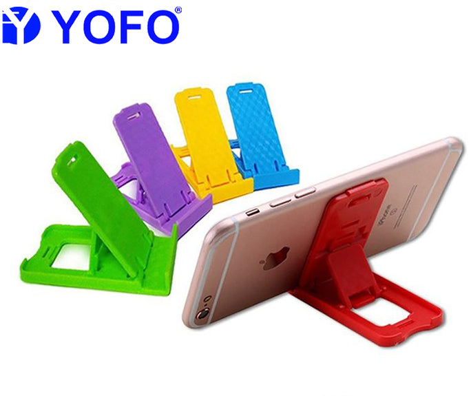 YOFO Mini Foldable 4 Steps Adjustable Universal mobile Stand multi colour