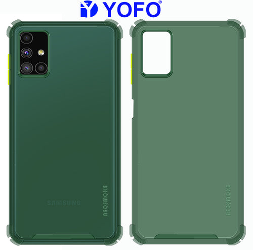 YOFO Silicon Flexible Smooth Matte Back Cover for Samsung M51(Green)