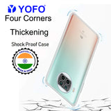 YOFO Rubber Back Cover Case for Mi Redmi 10i (Transparent) with Bumper Corner