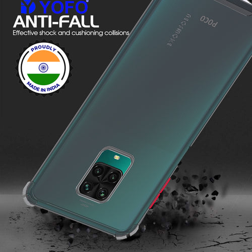 YOFO Silicon Flexible Smooth Matte Back Cover for MI Note 9 Pro/Note 9 Pro Max/Poco M2 Pro(Smoke)