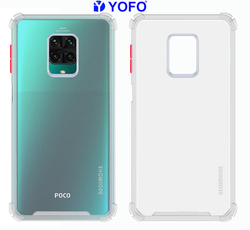 YOFO Silicon Flexible Smooth Matte Back Cover for MI Note 9 Pro/Note 9 Pro Max/Poco M2 Pro(Transparent)