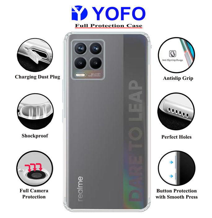 YOFO Silicon Transparent Back Cover for Realme Realme Pro