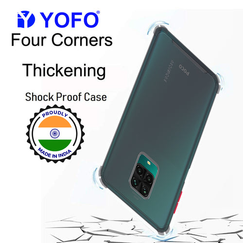 YOFO Silicon Flexible Smooth Matte Back Cover for MI Note 9 Pro/Note 9 Pro Max/Poco M2 Pro(Smoke)