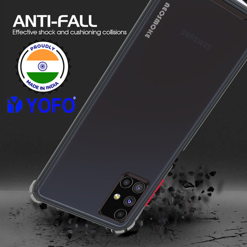 YOFO Silicon Flexible Smooth Matte Back Cover for Samsung M51(Smoke)