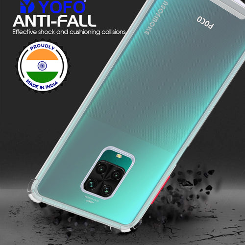YOFO Silicon Flexible Smooth Matte Back Cover for MI Note 9 Pro/Note 9 Pro Max/Poco M2 Pro(Transparent)