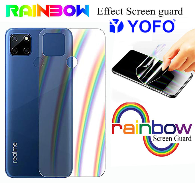 YOFO Rainbow Effect Anti Scratch Back Screen Guard for Realme C12