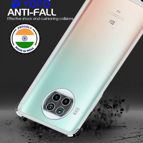YOFO Rubber Back Cover Case for Mi Redmi 10i (Transparent) with Bumper Corner