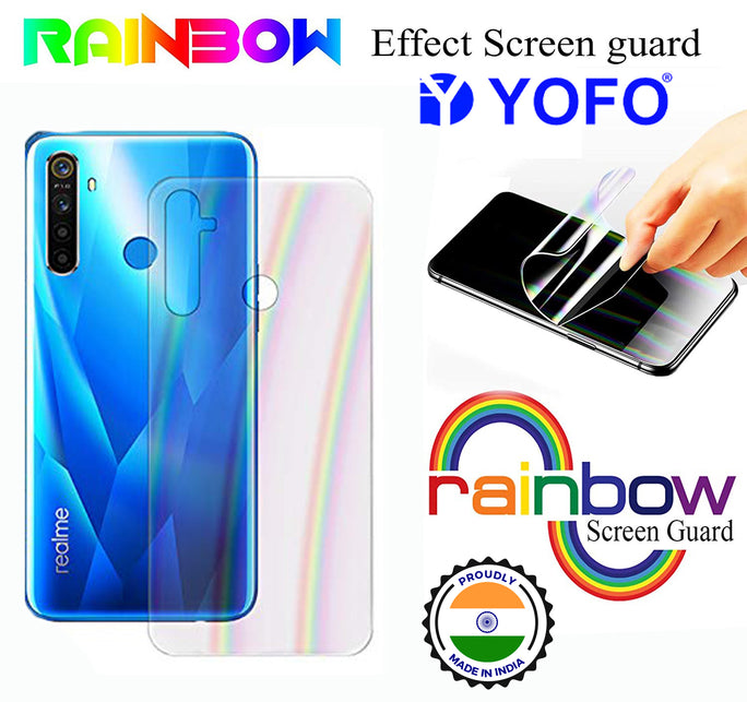 YOFO Rainbow Effect Anti Scratch Back Screen Guard for Realme 5