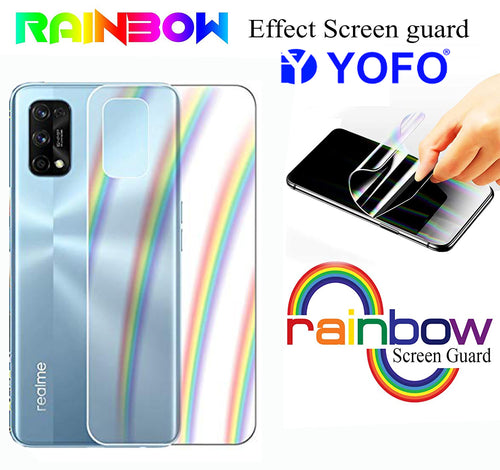 YOFO Rainbow Effect Anti Scratch Back Screen Guard for Realme 7Pro