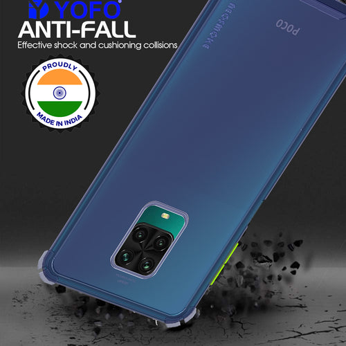 YOFO Silicon Flexible Smooth Matte Back Cover for MI Note 9 Pro/ Note 9 Pro Max/Poco M2 Pro(Blue)