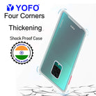 YOFO Silicon Flexible Smooth Matte Back Cover for MI Note 9 Pro/Note 9 Pro Max/Poco M2 Pro(Transparent)