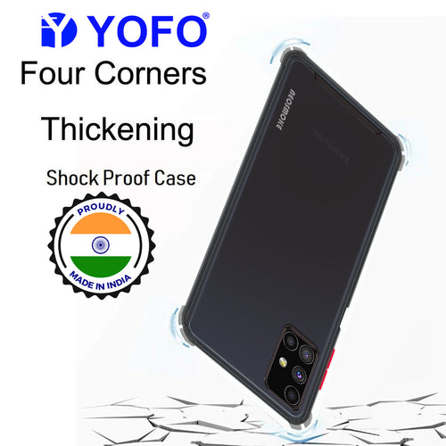 YOFO Silicon Flexible Smooth Matte Back Cover for Samsung M51(Smoke)