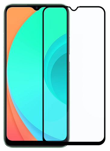 YOFO HD D+ Edge to Edge Full Screen Coverage Tempered Glass for Realme C11 - Full Glue Gorilla Glass (Black)