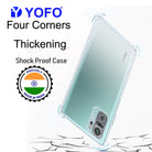 YOFO Silicon Transparent Back Cover for Mi Redmi Note 10 Shockproof Bumper Corner with Ultimate Protection