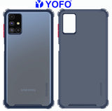 YOFO Silicon Flexible Smooth Matte Back Cover for Samsung M51(Blue)