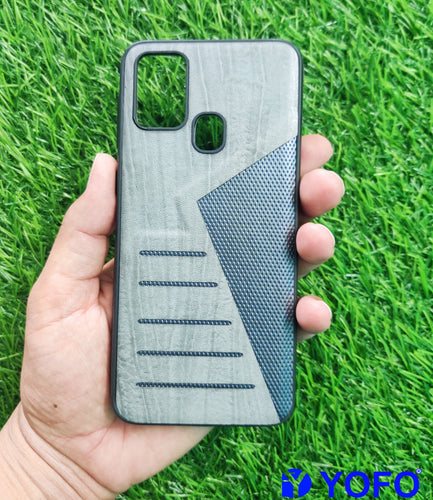 YOFO | The Case with Look | Leather Premuim Back Case Cover for Samsung Galaxy F41 / Samsung Galaxy M31 / Samsung Galaxy M31 Prime (Gray)