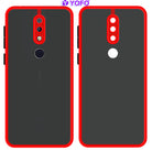 YOFO Back Cover for Nokia 6.1 Plus (Translucent Matte Smoke Case|Soft Frame|Shockproof|Full Camera Protection) with Free Mobile Stand