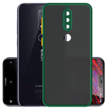 YOFO Back Cover for Nokia 6.1 Plus (Translucent Matte Smoke Case|Soft Frame|Shockproof|Full Camera Protection) with Free Mobile Stand