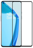 YOFO HD D+ Edge to Edge Full Screen Coverage Tempered Glass for OnePlus 9- Full Glue Gorilla Glass (Black)