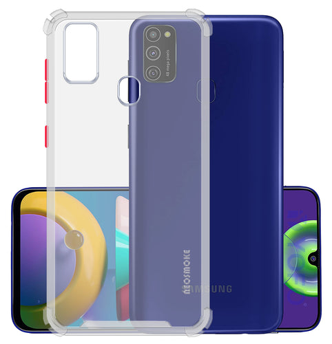 YOFO Silicon Flexible Smooth Matte Back Cover for Samsung M21 / M30s(Transparent)