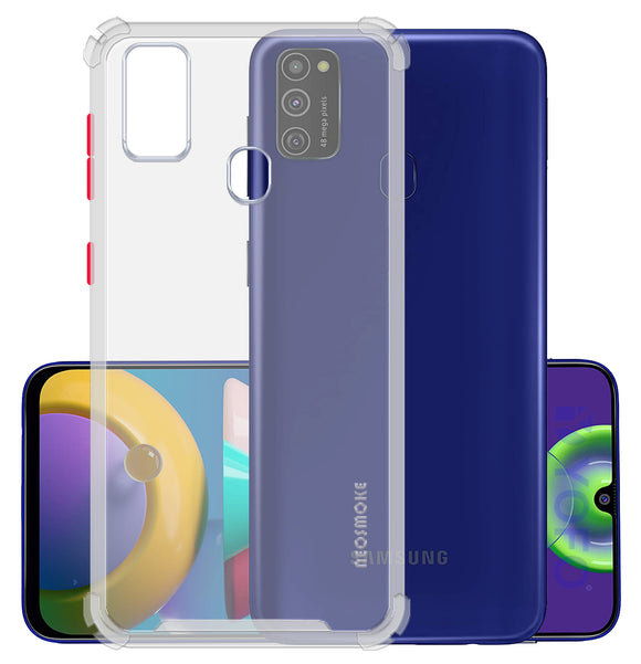 YOFO Silicon Flexible Smooth Matte Back Cover for Samsung M21 / M30s(Transparent)