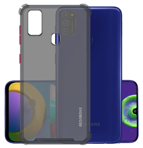 YOFO Silicon Flexible Smooth Matte Back Cover for Samsung M21 / M30s(SMOKE)