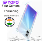 YOFO Back Cover for Vivo Y53s (Flexible|Silicone|Transparent|Shockproof|Camera Protection)