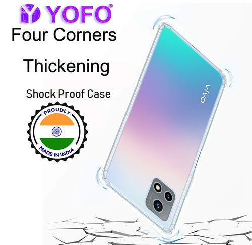 YOFO Back Cover for Vivo Y72 (5G) (Flexible|Silicone|Transparent|Shockproof|Camera Protection)