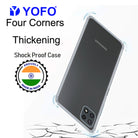 YOFO Back Cover for Samsung Galaxy A22 (5G) / F42 (5G) (Flexible|Silicone|Transparent|Shockproof|Camera Protection)