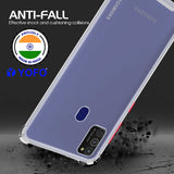 YOFO Silicon Flexible Smooth Matte Back Cover for Samsung M21 / M30s(Transparent)