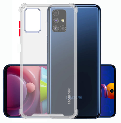 YOFO Silicon Flexible Smooth Matte Back Cover for Samsung M51(Transparent)